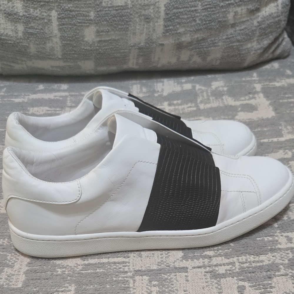 Vince White and Black Slip-On Sneakers - Picture 3 of 12
